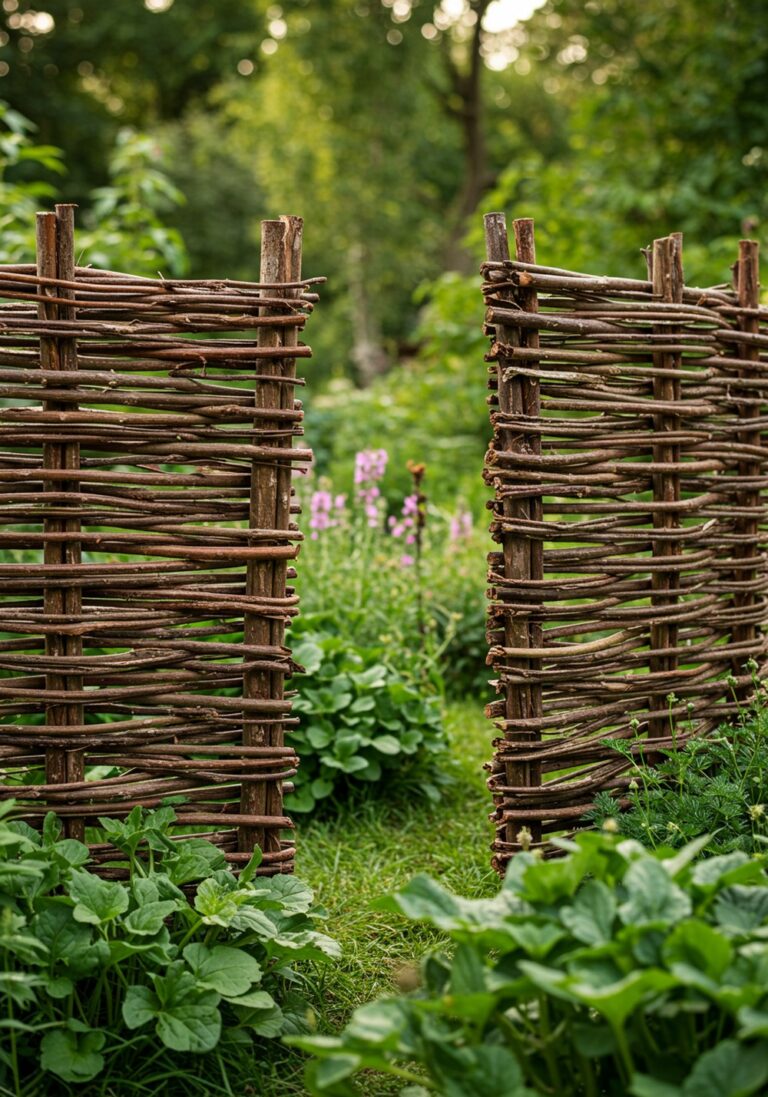 Woven Branch Garden Screening